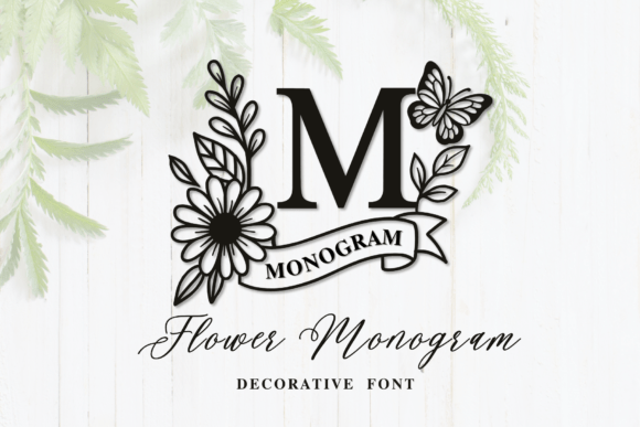 Flower Monogram: A Font That Blends Nature with Elegant Design