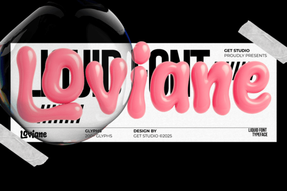 Loviane: A Playful Liquid-Type Typeface for Modern Branding