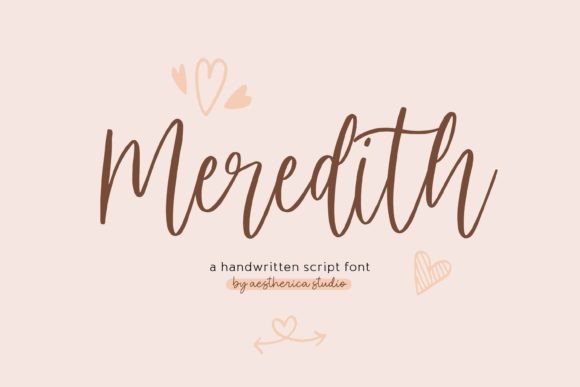 Meredith Font: The Handwritten Script for Authentic Designs