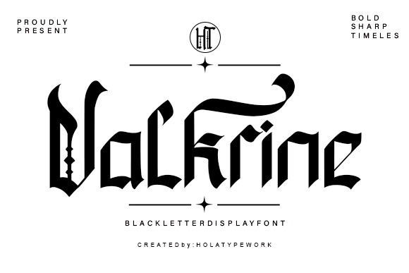 Valkrine: A Modern Gothic Typeface for Bold Branding